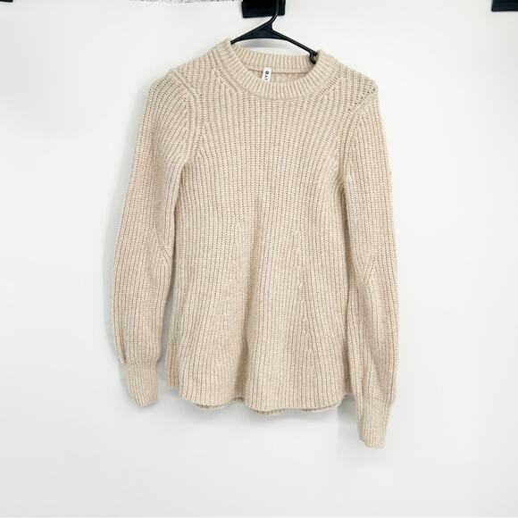 Athleta Cream Wool Blend Knit Sweater Size XS - Picture 1 of 7